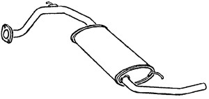 Bakre ljuddämpare, Bak, HONDA CIVIC Hatchback IV, CIVIC Sedan IV, 18307-SH3G03, 18307-SH3J05, 18307-SH3J06