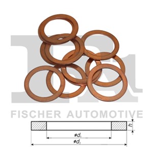 Packningsring, oljeavtappning, ABARTH,ALFA ROMEO,BMW,CHRYSLER,DODGE,FIAT,JEEP,LANCIA,MERCEDES-BENZ,MINI,OPEL, 007603012102, 007603012105