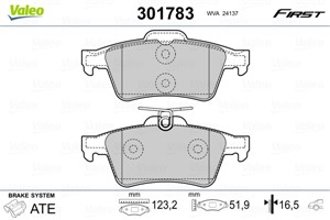 Bromsbeläggsats, Bakaxel, CADILLAC,VOLVO,SAAB,RENAULT,DAIMLER,CITROËN,MAZDA,JAGUAR,OPEL,VAUXHALL,HYUNDAI,FORD, 12799240, 13322091, 13603