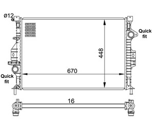 Kylare, motorkylning, FORD,VOLVO, 1377541, 1377542, 1457605, 1460547, 1461068, 1477219, 1477459, 1493771, 1493773, 1563251, 1582563, 176