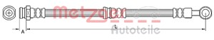 Bromsslang, Höger fram, CITROËN C-CROSSER, C-CROSSER ENTERPRISE, MITSUBISHI OUTLANDER II, PEUGEOT 4007, 4650A530, 4806.H9
