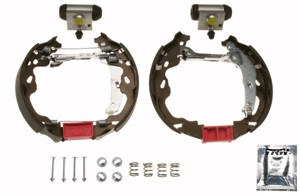 Bromsbackar, sats, Bakaxel, CITROËN C1, PEUGEOT 107, TOYOTA AYGO, 4242 16, 4242 17