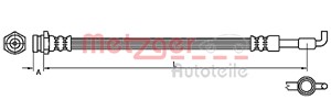 Bromsslang, Bak, Höger, Vänster, MAZDA 6 Hatchback, 6 Kombi, 6 Sedan, GS1D43810B