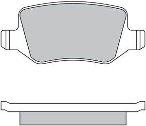 Bromsbeläggsats, Bakaxel, MERCEDES-BENZ A-KLASS [W168, W169], B-KLASS Sports Tourer [W245], VANEO [414], 168 420 04 20, 1684200420, 169