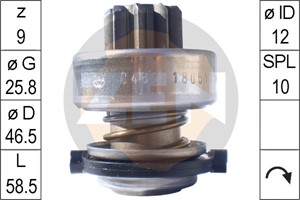 Frihjulsväxel, startmotor, ALFA ROMEO,AUDI,CITROËN,FIAT,FORD,LANCIA,OPEL,PEUGEOT,SEAT,SKODA,VOLVO,VW, 02A 911 023, 049 911 335 A, 90 273