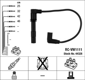 Tändkabelsats, AUDI,SEAT,SKODA,VW, 036 905 409 K, 036 905 483 B, 036 905 483 E, 036 905 483 G, 036 905 483