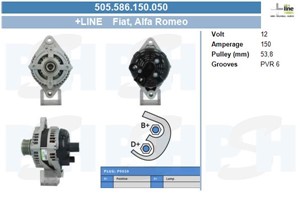 Generator, ALFA ROMEO,FIAT, 1202453, 1203273, 51808561, 51943777, 52003623, 95511969, 95519889, 95520425