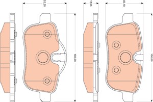 Bromsbeläggsats, Bakaxel, BMW Z4 Roadster [E89], 34 21 6 788 275, 6 788 275