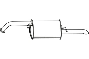 Bakre ljuddämpare, Bak, CHEVROLET NUBIRA Kombi, NUBIRA Sedan, DAEWOO NUBIRA Sedan, NUBIRA Wagon, 96553627
