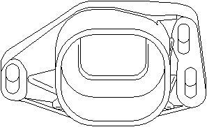 Hållare, motorupphängning, Fram