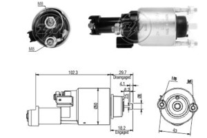 Magnetswitch, startmotor, HONDA ACCORD VIII, ACCORD Kombi VIII, CIVIC Hatchback VIII, CR-V III, FR-V, 31204-RNA-003, 31204-RNA-A01