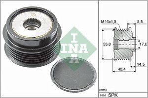 Frihjulskoppling, generator, HYUNDAI i10 I, i10 II, i10 Sedan II, i20 I, KIA PICANTO, RIO III, RIO Hatchback Van III, RIO Sedan III, 373