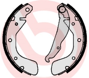 Bromsbackar, sats, Bakaxel, CHEVROLET,OPEL,VAUXHALL, 1605811, 1605909, 1605952, 90421796, 91149504, 93287403, 93332948, 94744187, SF326