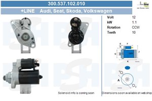 Startmotor, AUDI,SEAT,SKODA,VW, 02T911023D, 02T911023E, 02T911023EX, 02T911023G, 02T911023GX, 02T91102G