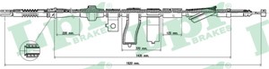 Vajer, parkeringsbroms, Höger, HONDA CIVIC Hatchback V, CIVIC Hatchback VI, CIVIC Sedan V, 47510SR3931