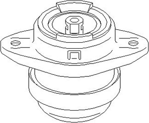 Motorkudde, Höger nedtill, CITROËN SAXO, PEUGEOT 106 I, 106 II, 1844 58, 1844 60