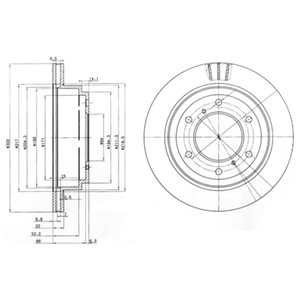 Bromsskiva, Bakaxel, MITSUBISHI PAJERO Classic, PAJERO II, PAJERO III, PAJERO IV, PAJERO Canvas Top III, PAJERO Van IV, MR418067