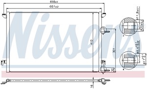 Kondensor, klimatanläggning, CADILLAC BLS, BLS Wagon, SAAB 9-3, 9-3 Cabriolet, 9-3 Kombi, 12793295, 12804660