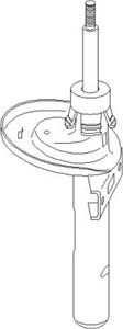 Stötdämpare, framaxel höger, framaxel vänster, FORD GALAXY I, SEAT ALHAMBRA, VW SHARAN, 1 009 227, 1 092 394, 7M0 413 031D, 7M0 413 031G