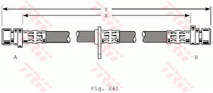 Bromsslang, Bakaxel, Inre, Höger, Vänster, HONDA ACCORD V, ROVER 600 I, 46430-SN7-003, GBH90265, SHB100390