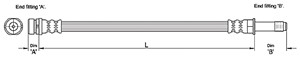 Bromsslang, Fram, Höger, Vänster, FORD C-MAX, FOCUS II, FOCUS Cabriolet II, FOCUS C-MAX, FOCUS Sedan II, FOCUS Turnier II, 1223474, 1323