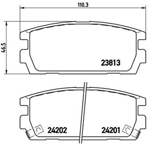 Bromsbeläggsats, Bakaxel, HYUNDAI TERRACAN, 58302H1A00, 58302H1A10
