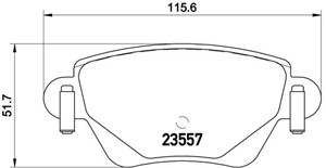 Bromsbeläggsats, Bakaxel, FORD MONDEO III, MONDEO Sedan III, MONDEO Turnier III, JAGUAR X-TYPE I, X-TYPE Kombi I, 1121892, 1121895, 1130