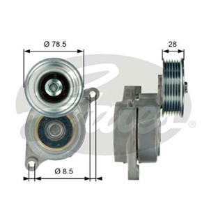 Spännrulle, flerspårsrem, MAZDA 3, 3 Sedan, ZJ0115980B