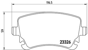 Bromsbeläggsats, Bakaxel, AUDI,VW, 4B3698451, 4B3698451A, 4E4698451, 4E4698451A, 4F0698451, 4F0698451F, 4F0698451H, 7H0698451A, 8E069845
