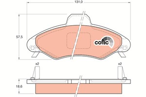 Bromsbeläggsats, FORD, 1048308, 1048310, 1130753, 1133750, 7017948, 94AB-2K021-AB, 97AG-2K021-BA