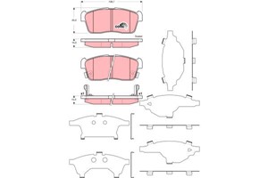 Bromsbeläggsats, Framaxel, DAIHATSU COPEN, CUORE VII, SIRION, SUBARU JUSTY IV, SUZUKI ALTO VII, 00491-97217, 00491-97217-000, 04465B1020