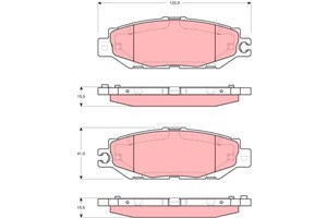 Bromsbeläggsats, Bakaxel, LEXUS LS, TOYOTA CENTURY, 04466-40040, 04466-50020, 04466-50030, 04466-50050, 04466-50051, 04466-50060, 04466-