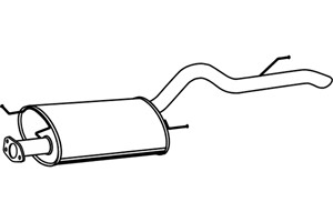 Bakre ljuddämpare, Bak, MITSUBISHI L200 / TRITON, 1571A521, 1571B116, MN171078