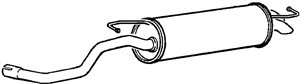 Bakre ljuddämpare, Bak, AUDI A3, SEAT LEON, VW GOLF IV, NEW BEETLE, NEW BEETLE Cabriolet, 1J6253609AA, 1J6253609C
