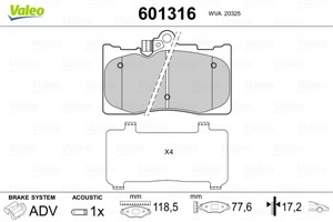 Bromsbeläggsats, Framaxel, LEXUS GS, IS III, RC, 04465-22340, 04465-30410, 04465-30460, 04465-30470, 04465-30490, 04465-30500, 04465-305