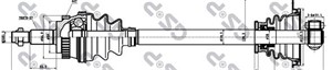 Drivaxel, framaxel vänster, RENAULT ESPACE III, 7701352629, 7701470173, 8671014676, GEX33251, GEX33252, GEX33356, GEX33408, GEX33423, GE
