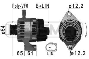 Generator, ALFA ROMEO GIULIETTA, FIAT 500L, 500X, TIPO Halvkombi, TIPO Kombi, TIPO Sedan, JEEP RENEGADE SUV, 51884351