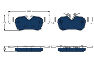 Bromsbeläggsats, Bakaxel, BMW i3 [I01], MINI MINI, 34 21 6 859 917, 6 859 917