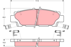 Bromsbeläggsats, Bakaxel, LEXUS LS, 04466-50010, 04466-50070, 04492-50010, 04492-50011, 446650070