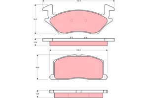 Bromsbeläggsats, Framaxel, TOYOTA STARLET, 04465-10020, 04465-10070, 04465-YZZAE, 04491-10111, 04491-10131, 04491-10141, 446510020, 4465
