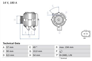 Generator, VOLVO, 30659131, 30659136, 30659341, 30667119, 36000038, 36001341, 36001454, 6G9N 10300 JB, 6G9N 10300 JD