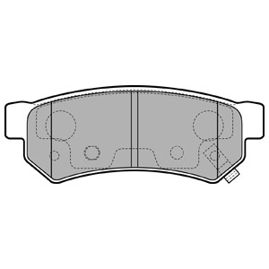 Bromsbeläggsats, Bakaxel, CHEVROLET SPARK, 95280739
