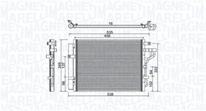 Kondensor, klimatanläggning, KIA PICANTO, 976061Y000, 97606-1Y000, 976061Y001