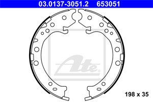 Bromsbackar, sats, Bakaxel, HONDA CR-V II, CR-V III, CR-V IV, 43053-S9A-E52, 43053-SWW-000, 43053-T1G-G00