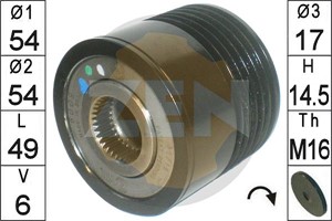 Frihjulskoppling, generator, ALFA ROMEO,CITROËN,FIAT,LANCIA,OPEL,PEUGEOT,SUZUKI,VAUXHALL, 5935 27, 77363954