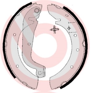 Bromsbackar, sats, Bakaxel, CITROËN C25 Buss, C25 Flak/chassi, C25 Skåp, PEUGEOT J5 Buss, J5 Flak/chassi, J5 Skåp, 009941210, 009943935,