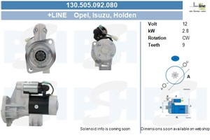 Startmotor, ISUZU D-MAX I, OPEL CAMPO, FRONTERA A, FRONTERA A Sport, MONTEREY A, 4301747, 6202024, 894404171, 8944104090, 8944339120, 89