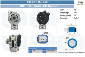 Generator, ALFA ROMEO 159, 159 Sportwagon, BRERA, SPIDER, FIAT CROMA, 51734825, 51738425