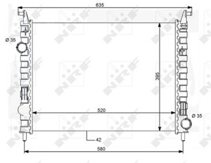 Kylare, motorkylning, FIAT PALIO, SIENA, STRADA Pick-up, 48530-31G25, 48530-3S525, 51718122, 51806901, 5502000101, D8530-VK90A