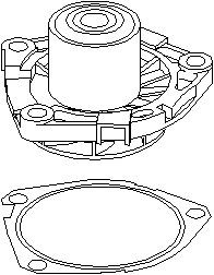 Vattenpump, ALFA ROMEO,CHEVROLET,FIAT,LANCIA,OPEL,VAUXHALL, 13 34 147, 13 34 153, 13 34 284, 46804051, 55209993, 55268918, 55268919, 552